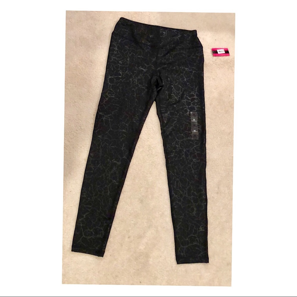 Black Shiny Foil MATERIAL GIRL Active legging.